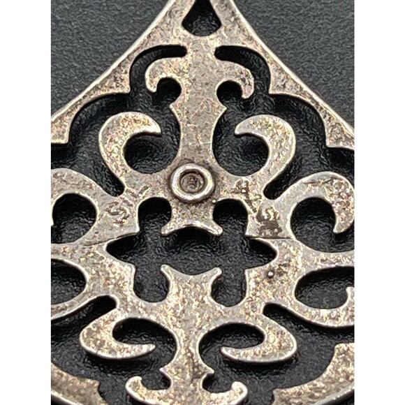 Carolyn Pollack Relios Filigree Sterling Silver Pendant Opal cabochon Necklace - Picture 4 of 13